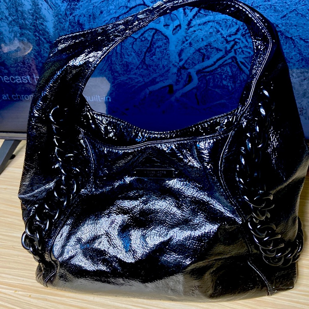 Michael Kors ID Chain Luxury Patent Hobo